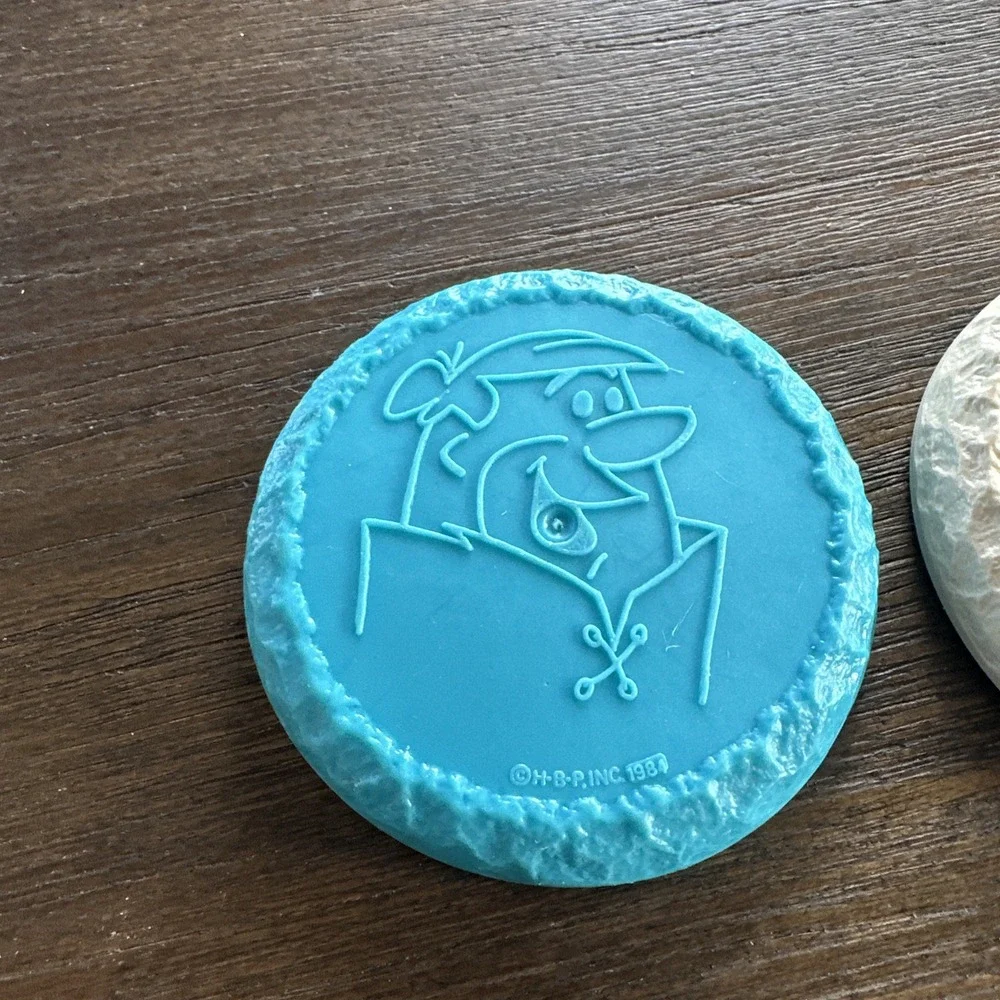 Vintage Fruity Pebbles Dino & BarneyFrisbee 3.5